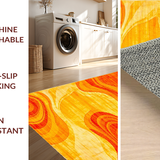 Ultra Soft Area Rug, Non Slip, Stain Resistant, Washable Area Rugs for Living Room, Bedroom, Dynamic Orange Yellow Dreamscape(Orange)