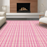 Ultra Soft Area Rug, Non Slip, Stain Resistant, Washable Area Rugs for Living Room, Bedroom, Serene Minimalist Pink and White(Pink)