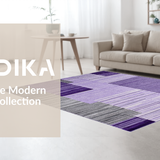 Ultra Soft Area Rug, Non Slip, Stain Resistant, Washable Area Rugs for Living Room, Bedroom, Dynamic Modern Fluid Artistry(Purple)