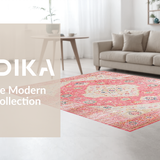 Elegant Low Pile Botanical Design(Pink)