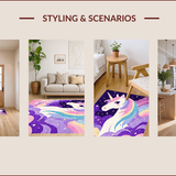 Ultra Soft Area Rug, Non Slip, Stain Resistant, Washable Area Rugs for Living Room, Bedroom, Joyful Ethereal Shaggy Delight(Purple)