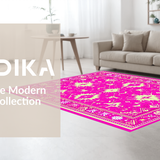 Playful Rustic Textured Welcome Mat(Pink)