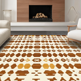 Ultra Soft Area Rug, Non Slip, Stain Resistant, Washable Area Rugs for Living Room, Bedroom, Rustic Earthy Cow Motif(Brown)