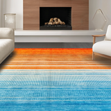 Ultra Soft Area Rug, Non Slip, Stain Resistant, Washable Area Rugs for Living Room, Bedroom, Artistic Transitioning Color Palette(Orange)