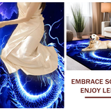 Ultra Soft Area Rug, Non Slip, Stain Resistant, Washable Area Rugs for Living Room, Bedroom, Mysterious Celestial Animal Print(Blue)