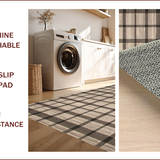 Ultra Soft Area Rug, Non Slip, Stain Resistant, Washable Area Rugs for Living Room, Bedroom, Stylish Plaid Earthy Vibes(Beige)