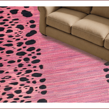 Ultra Soft Area Rug, Non Slip, Stain Resistant, Washable Area Rugs for Living Room, Bedroom, Chic Fluffy Cheetah Aesthetic(Pink)