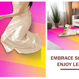 Ultra Soft Area Rug, Non Slip, Stain Resistant, Washable Area Rugs for Living Room, Bedroom, Elegant Bright Hued Flowing Design(Yellow)