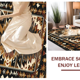 Ultra Soft Area Rug, Non Slip, Stain Resistant, Washable Area Rugs for Living Room, Bedroom, Dynamic High-Contrast Lattice Art(Black)