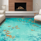 Dynamic Colorful Leafy Art Arrangement(Blue)