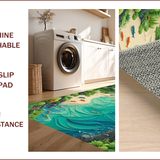 Ultra Soft Area Rug, Non Slip, Stain Resistant, Washable Area Rugs for Living Room, Bedroom, Rustic Wildlife Bass Lodge Living Room Rug(Blue)
