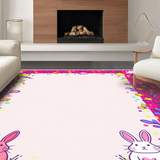 Charming Floral Bunny Aesthetic(Pink)