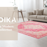 Contemporary Beige Wave Motif(Pink)