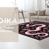 Ultra Soft Area Rug, Non Slip, Stain Resistant, Washable Area Rugs for Living Room, Bedroom, Contemporary Soft Floral Vibe(Pink)