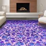 Ultra Soft Area Rug, Non Slip, Stain Resistant, Washable Area Rugs for Living Room, Bedroom, Sophisticated Vintage Diamond Texture(Purple)