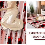 Bold Geometric Guitar Shape Arrangement(Red)