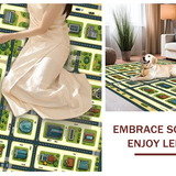 Ultra Soft Area Rug, Non Slip, Stain Resistant, Washable Area Rugs for Living Room, Bedroom, Dynamic Residential Community Motif(Brown)