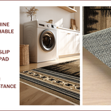 Ultra Soft Area Rug, Non Slip, Stain Resistant, Washable Area Rugs for Living Room, Bedroom, Nature-Inspired Lodge Aesthetic(Beige)