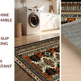 Ultra Soft Area Rug, Non Slip, Stain Resistant, Washable Area Rugs for Living Room, Bedroom, Soft Textured Organic Shapes(Brown)