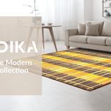 Ultra Soft Area Rug, Non Slip, Stain Resistant, Washable Area Rugs for Living Room, Bedroom, Cute Farmhouse Inspired Design(Gold)