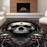 Ultra Soft Area Rug, Non Slip, Stain Resistant, Washable Area Rugs for Living Room, Bedroom, Dark Occult Inspired Decor(Black)
