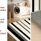 Ultra Soft Area Rug, Non Slip, Stain Resistant, Washable Area Rugs for Living Room, Bedroom, Contemporary Abstract Striped Aesthetic(Beige)