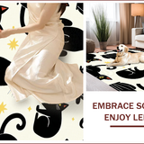 Ultra Soft Area Rug, Non Slip, Stain Resistant, Washable Area Rugs for Living Room, Bedroom, Soft Black Cat Bedroom Accent Doormat(Black)