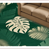 Ultra Soft Area Rug, Non Slip, Stain Resistant, Washable Area Rugs for Living Room, Bedroom, Elegant Monstera Patterned Accent(Green)