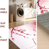 Ultra Soft Area Rug, Non Slip, Stain Resistant, Washable Area Rugs for Living Room, Bedroom, Pastel Gradient Blossom Pattern(Red)