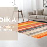 Ultra Soft Area Rug, Non Slip, Stain Resistant, Washable Area Rugs for Living Room, Bedroom, Chic Minimalist Tassel Accents(Orange)