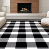 Contemporary Monochrome Grid Motif(Black)