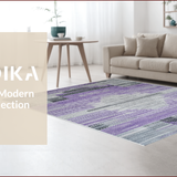 Ultra Soft Area Rug, Non Slip, Stain Resistant, Washable Area Rugs for Living Room, Bedroom, Transitional Grey Lavender Nursery Non-Shedding Rug(Purple)