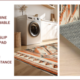Ultra Soft Area Rug, Non Slip, Stain Resistant, Washable Area Rugs for Living Room, Bedroom, Elegant Vintage Distressed Motif(Gray)