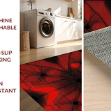 Ultra Soft Area Rug, Non Slip, Stain Resistant, Washable Area Rugs for Living Room, Bedroom, Rustic Red Spider Web Aesthetic(Red)