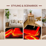 Bold Contemporary Magma Inspired Design(Red)