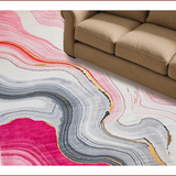 Ultra Soft Area Rug, Non Slip, Stain Resistant, Washable Area Rugs for Living Room, Bedroom, Stylish Contemporary Artistic Blend(Pink)