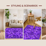 Ultra Soft Area Rug, Non Slip, Stain Resistant, Washable Area Rugs for Living Room, Bedroom, Delightful Soft Textured Furry Touch(Purple)