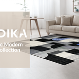 Ultra Soft Area Rug, Non Slip, Stain Resistant, Washable Area Rugs for Living Room, Bedroom, Sophisticated Black and White Aesthetic(Black)