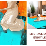 Ultra Soft Area Rug, Non Slip, Stain Resistant, Washable Area Rugs for Living Room, Bedroom, Dynamic Watercolor Splash Artistry(Orange)