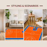 Ultra Soft Area Rug, Non Slip, Stain Resistant, Washable Area Rugs for Living Room, Bedroom, Dynamic Fire-Printed Sports Aesthetic(Orange)