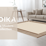 Ultra Soft Area Rug, Non Slip, Stain Resistant, Washable Area Rugs for Living Room, Bedroom, Artful Abstract Brown and Beige Blend(Beige)
