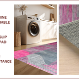 Ultra Soft Area Rug, Non Slip, Stain Resistant, Washable Area Rugs for Living Room, Bedroom, Contemporary Vibrant Geometric Motif(Gray)