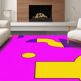 Ultra Soft Area Rug, Non Slip, Stain Resistant, Washable Area Rugs for Living Room, Bedroom, Artistic Urban Pop Culture Design(Pink)