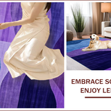 Ultra Soft Area Rug, Non Slip, Stain Resistant, Washable Area Rugs for Living Room, Bedroom, Vibrant Abstract Geometric Aesthetics(Purple)