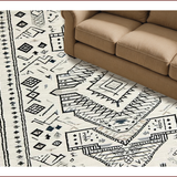 Ultra Soft Area Rug, Non Slip, Stain Resistant, Washable Area Rugs for Living Room, Bedroom, Sleek Monochrome Diamond Arrangement(Gray)
