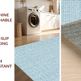 Ultra Soft Area Rug, Non Slip, Stain Resistant, Washable Area Rugs for Living Room, Bedroom, Adorable Blue Bow Bath Mat Rug with Stylish Preppy Flair for Decor(Blue)