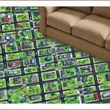 Ultra Soft Area Rug, Non Slip, Stain Resistant, Washable Area Rugs for Living Room, Bedroom, Vibrant Educational Road Map Aesthetic(Gray)