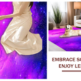 Ultra Soft Area Rug, Non Slip, Stain Resistant, Washable Area Rugs for Living Room, Bedroom, Lively Galactic Nebula Aesthetic(Purple)