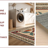 Ultra Soft Area Rug, Non Slip, Stain Resistant, Washable Area Rugs for Living Room, Bedroom, Outdoor-Inspired Small Kitchen Hand-Printed Carpet(Beige)