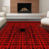 Ultra Soft Area Rug, Non Slip, Stain Resistant, Washable Area Rugs for Living Room, Bedroom, Chic Modern Low-Pile Rug(Red)